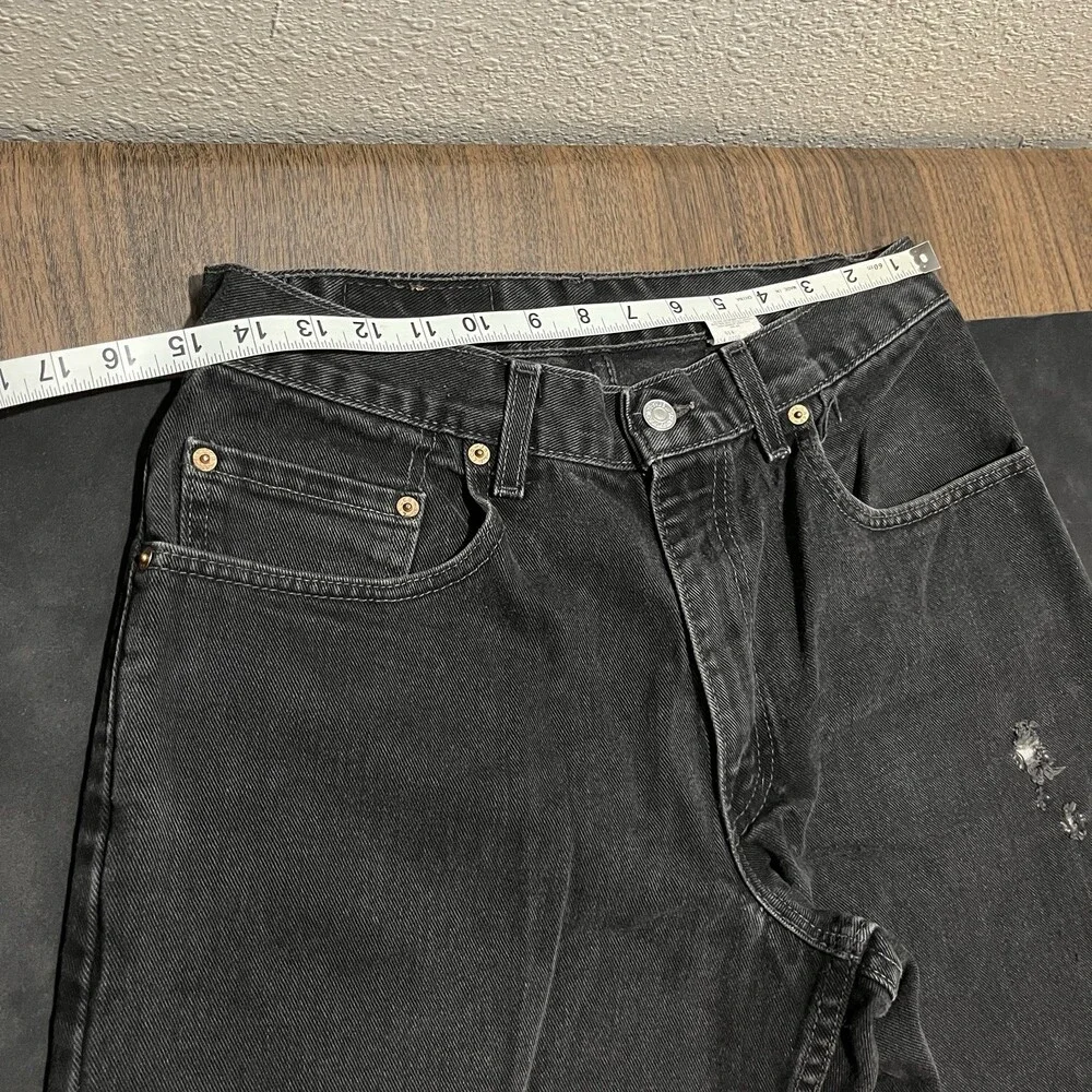 Vintage Levis Jeans Black 90s Men Denim 560 Loose Fit Wide Leg Baggy 30x30 Jnco